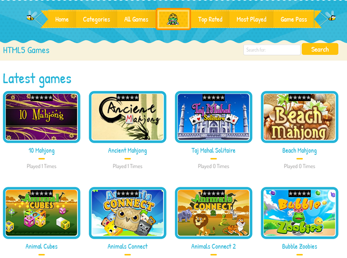 Add categories and games